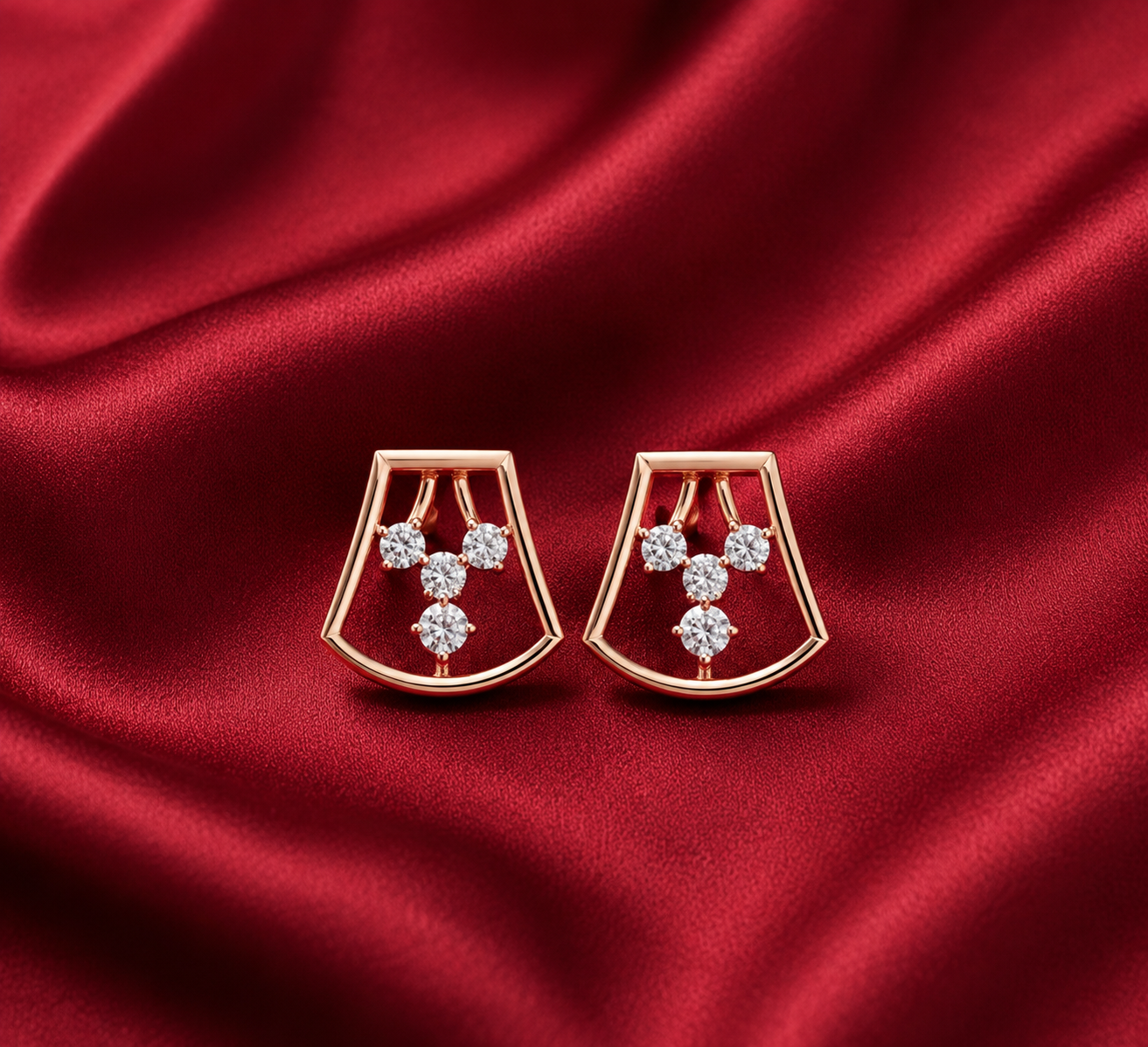 Refined Diamond Stud Earrings