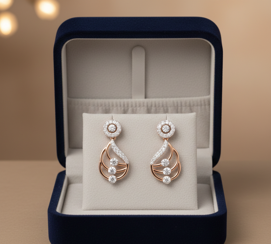 Calista Brilliance Diamond Dangler Earrings