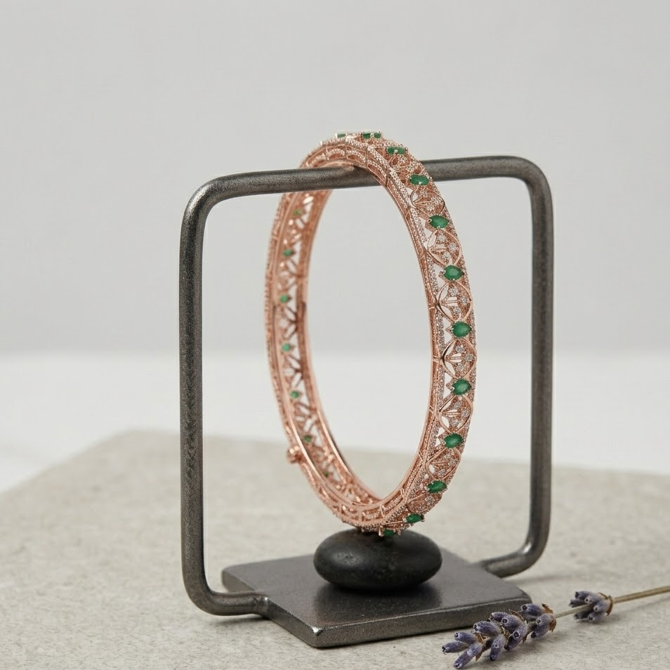 Polished Diamond Bangles
