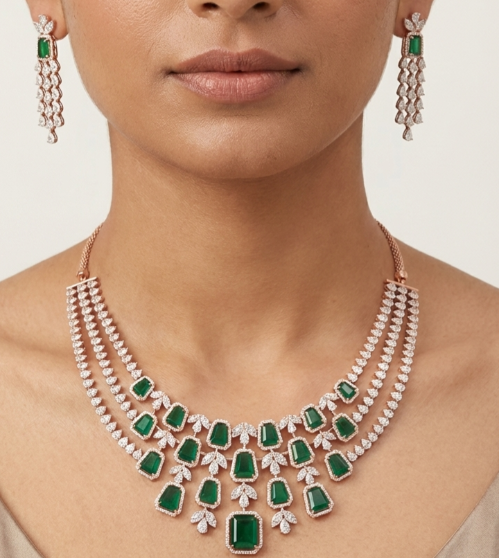 Modern Diamond Luxe Necklace Set - 4