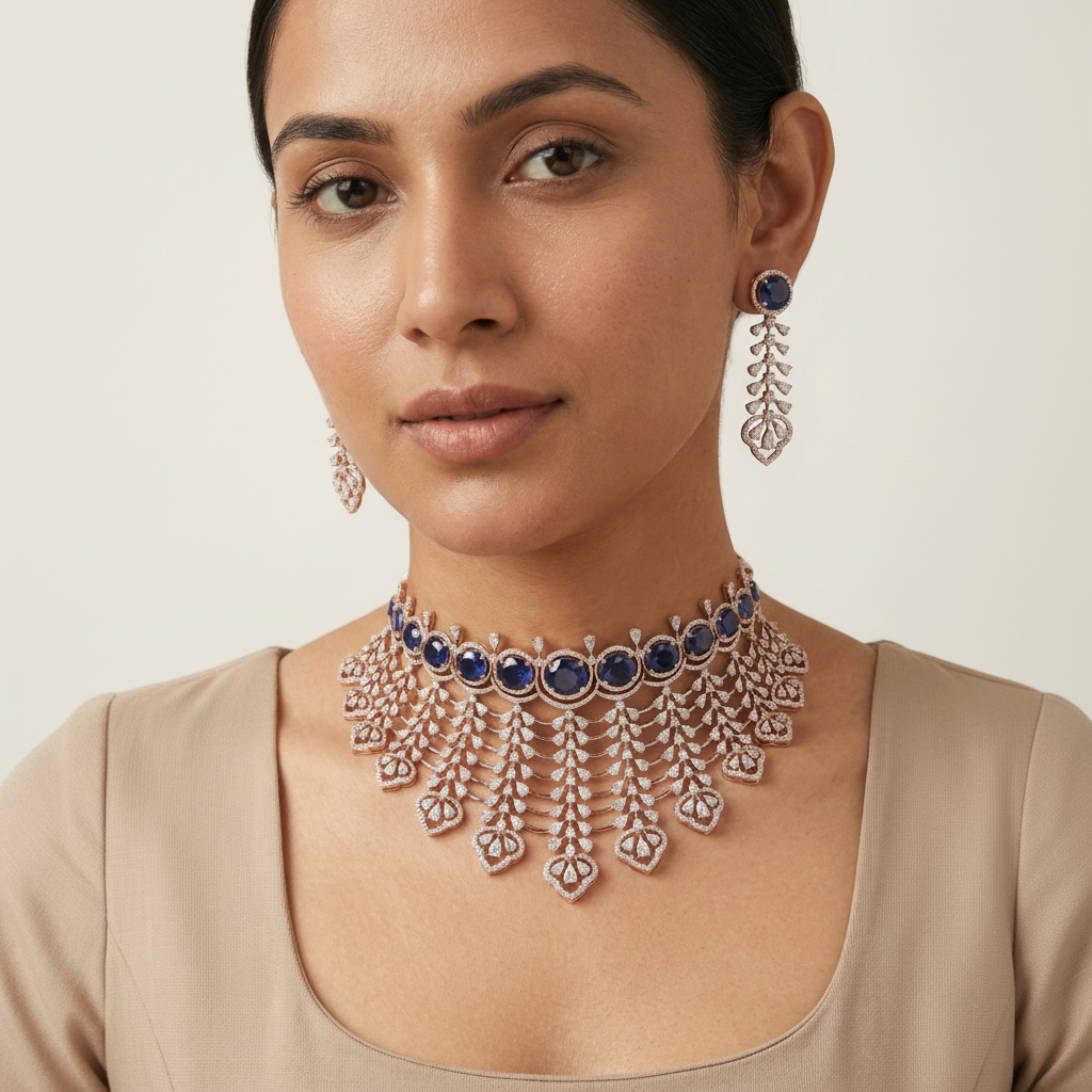 Elegant Glow Diamond Wedding Necklace