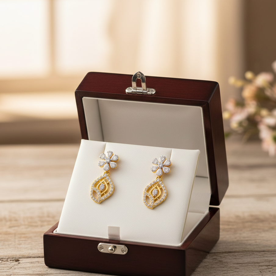 Designer Diamond Drop Dangler Earrings