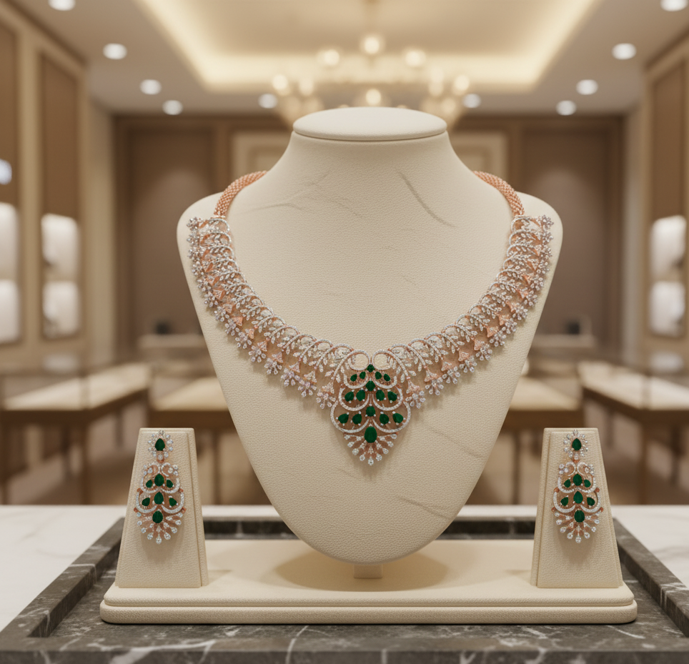 Couture Glow Diamond Necklace for Bride Style