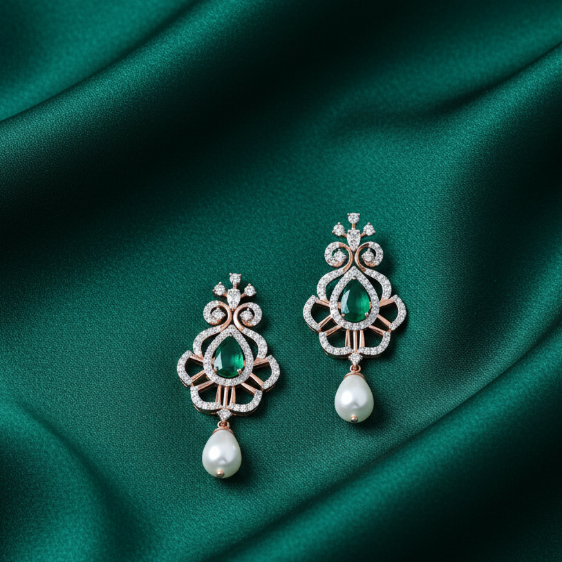 Minimalist Diamond Dangle Earrings