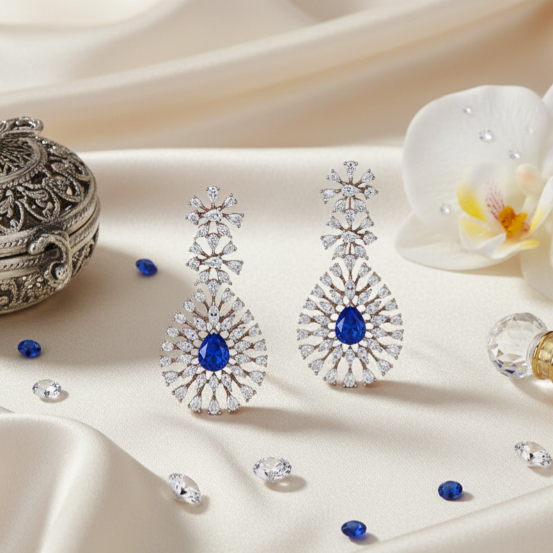 Aeloria Spark Diamond Dangler Earrings - 3