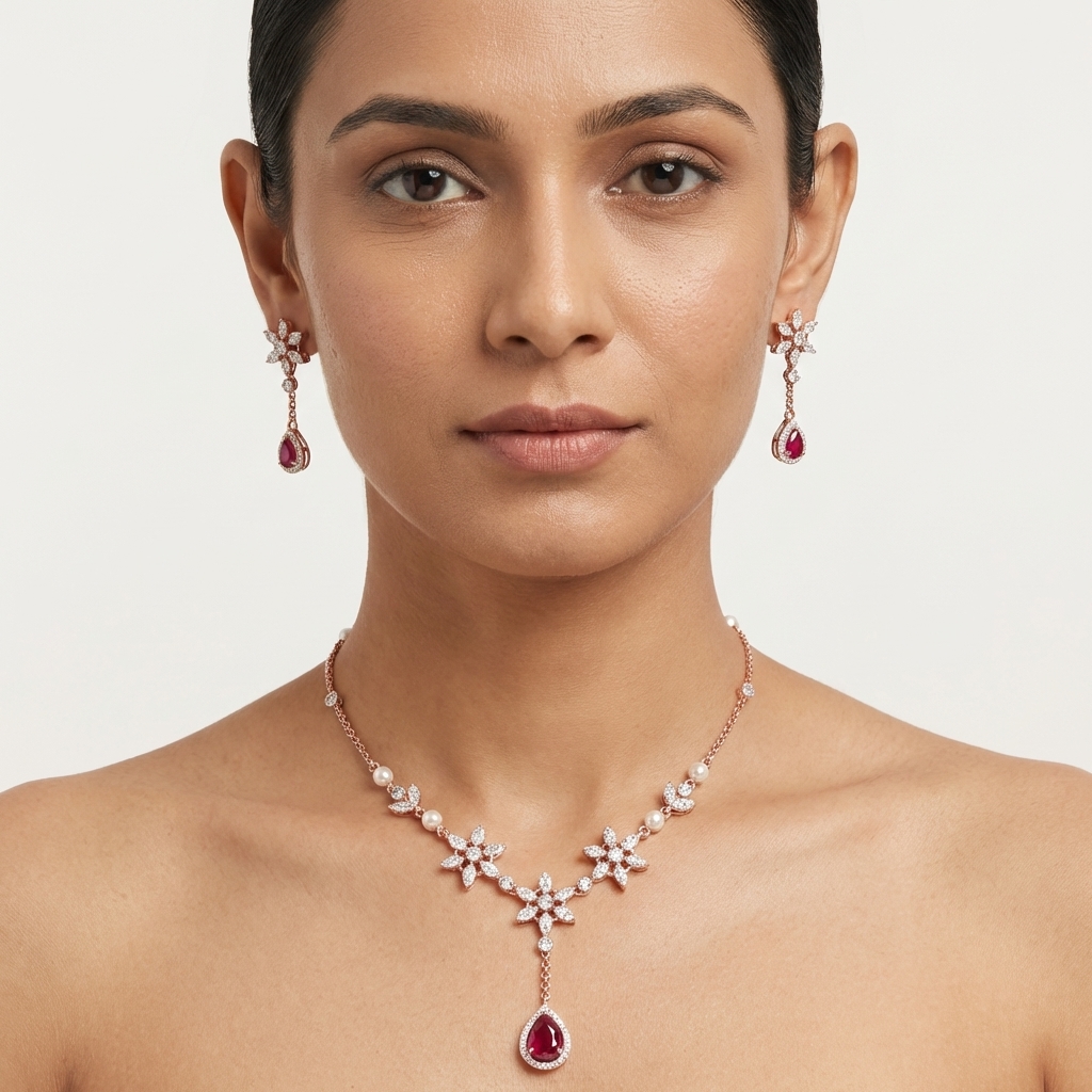 Premium Diamond Classic Necklace Set
