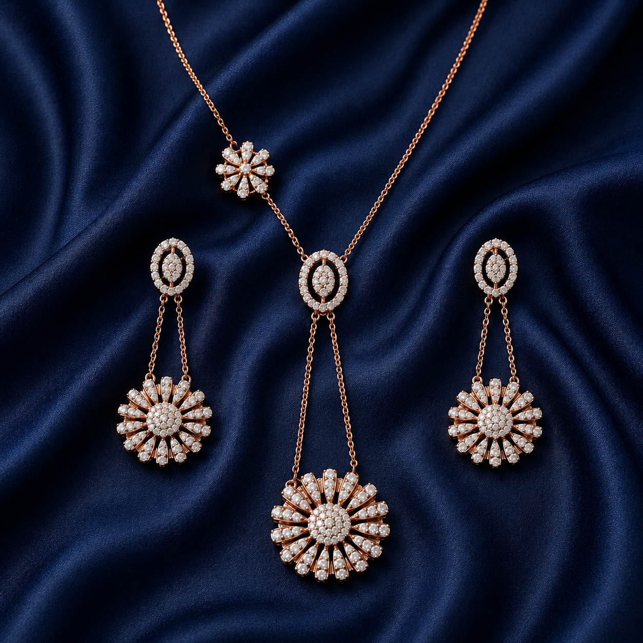 Divine Glow Diamond Pendant Set