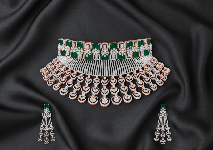 Diamond Luxe Bridal Necklace Set
