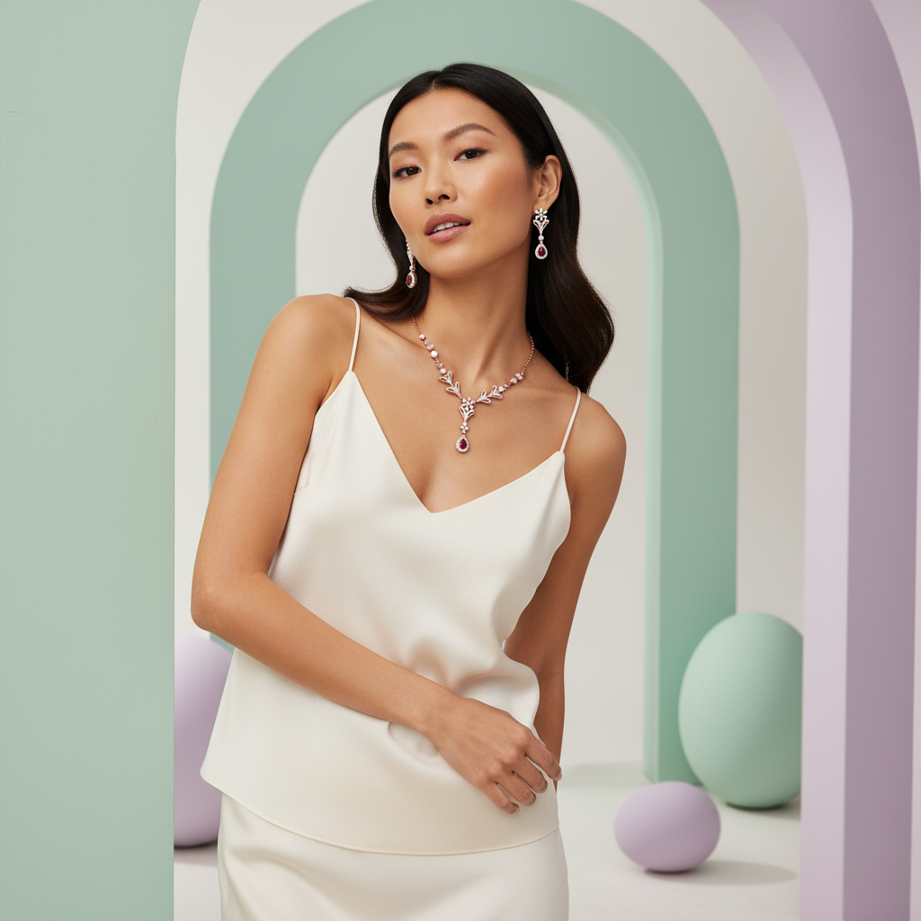 Timeless Diamond Shine Necklace Set