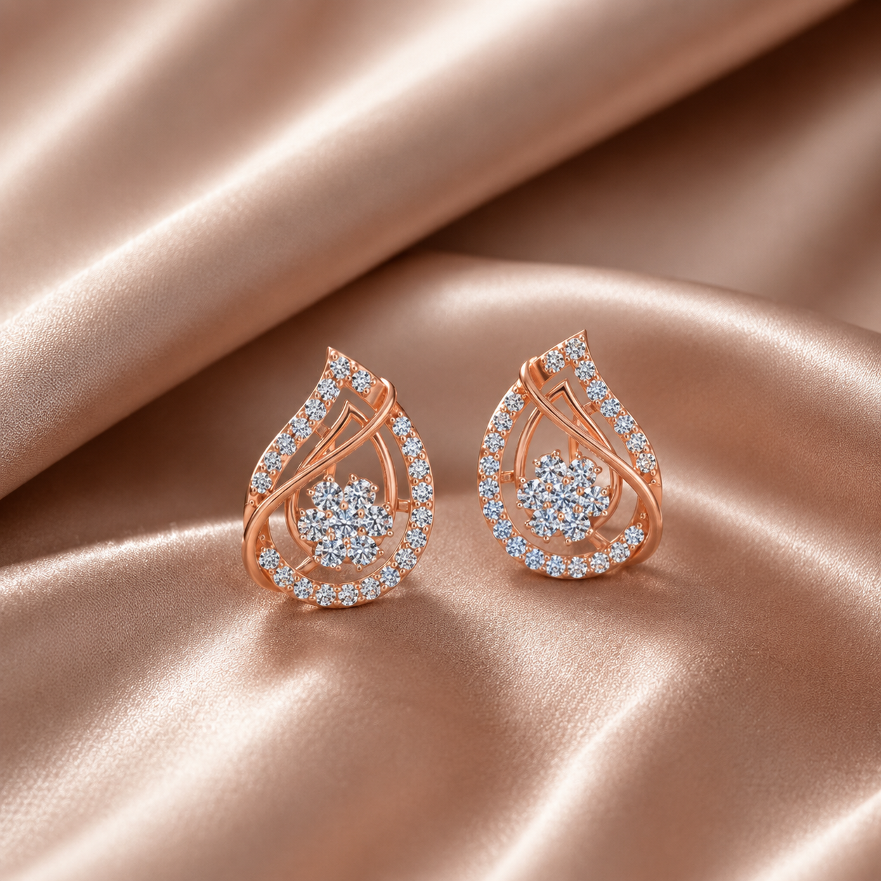 Diamond Star Stud Earrings