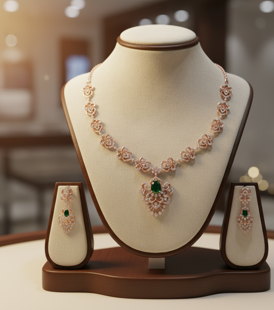 Luxury Aura Diamond Necklace for Festive Nights