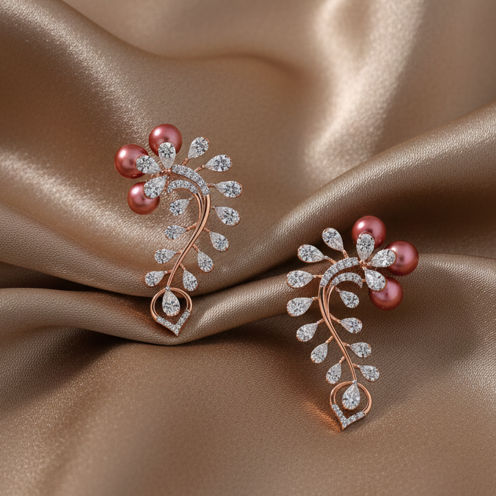 Fine Shine Diamond Dangler Earrings