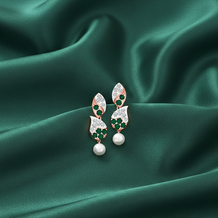 Fine Glow Diamond Dangle Earrings