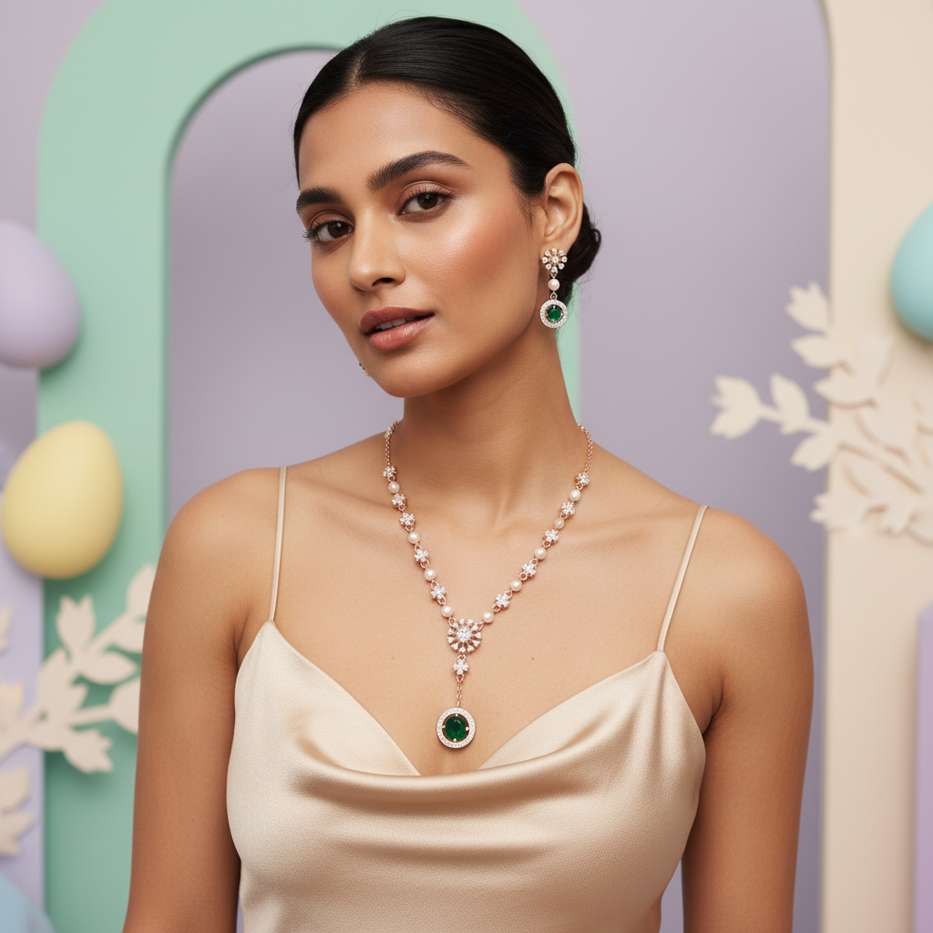 Grand Diamond Dazzle Necklace Set - 3