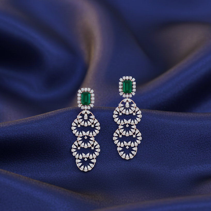 Sophisticated Diamond Drop Earrings