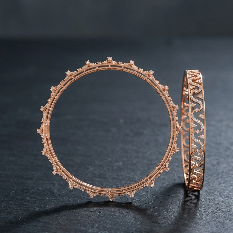 Party Wear Diamond Bangles