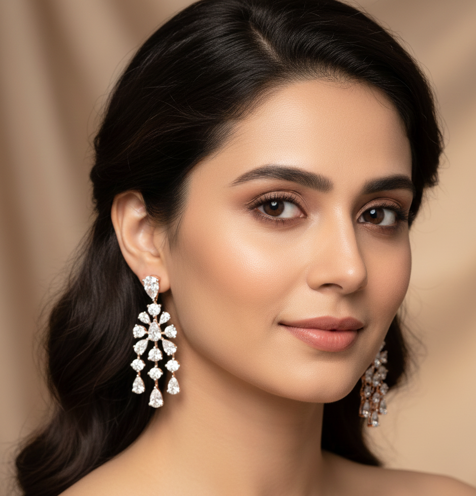 Opalyn Spark Diamond Danglers