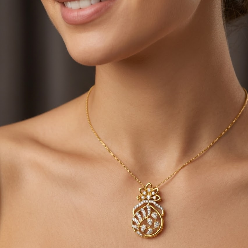 Roselune Diamond Pendant
