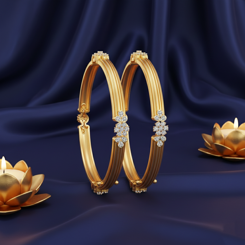 Moonlit Brilliance Diamond Bangle