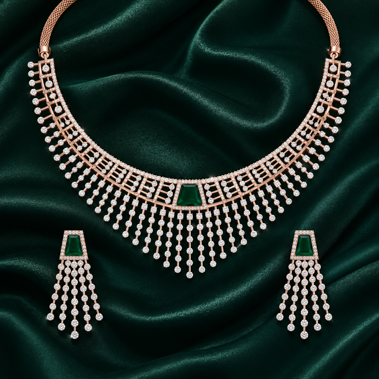 Premium Diamond Grace Necklace Set