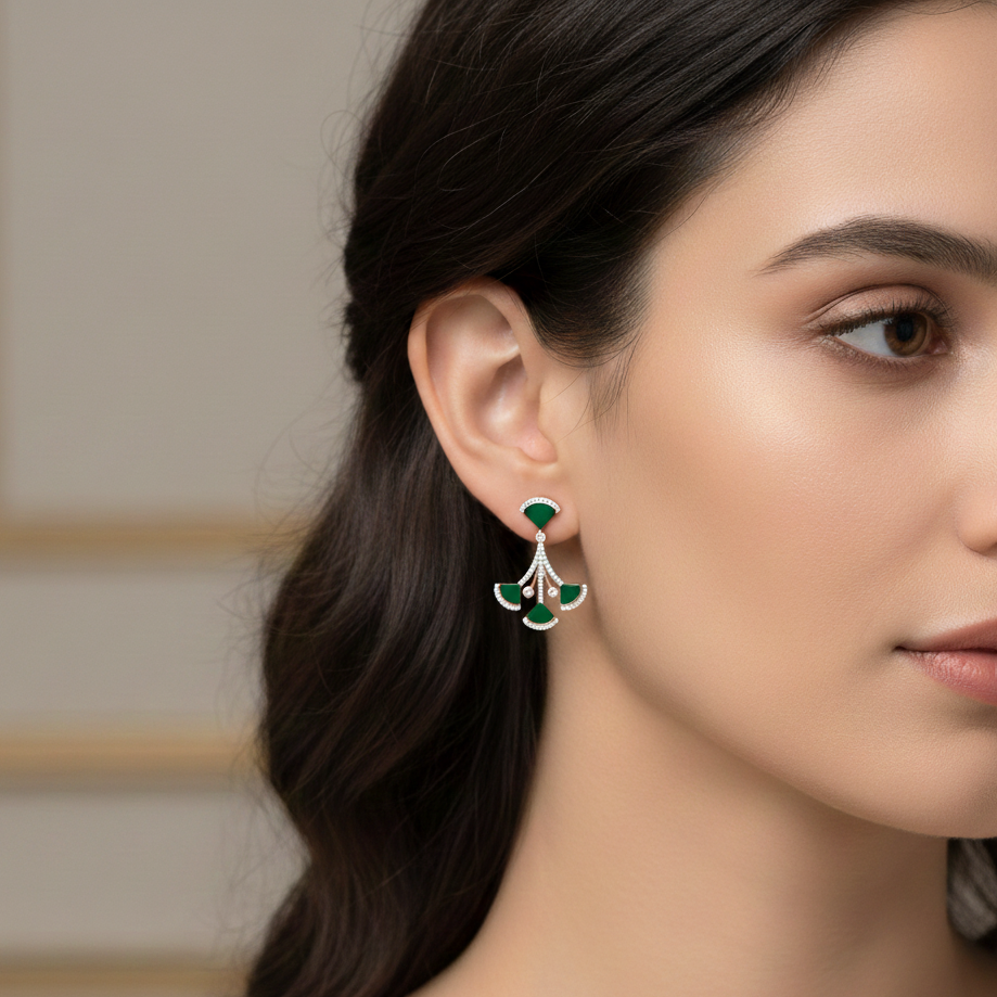 Luxury Sparkle Diamond Dangler Earrings - 3