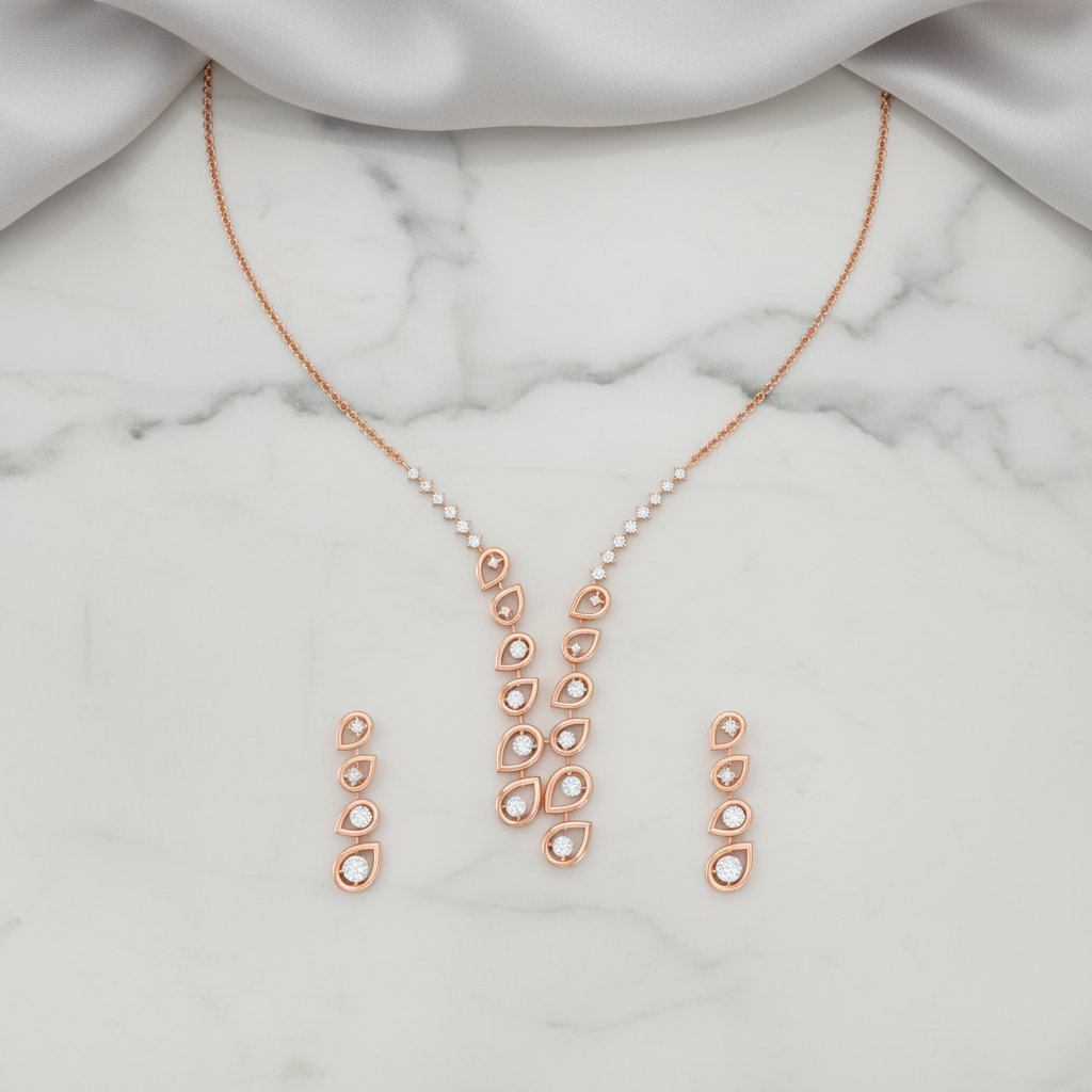 Velvet Diamond Classic Necklace Set
