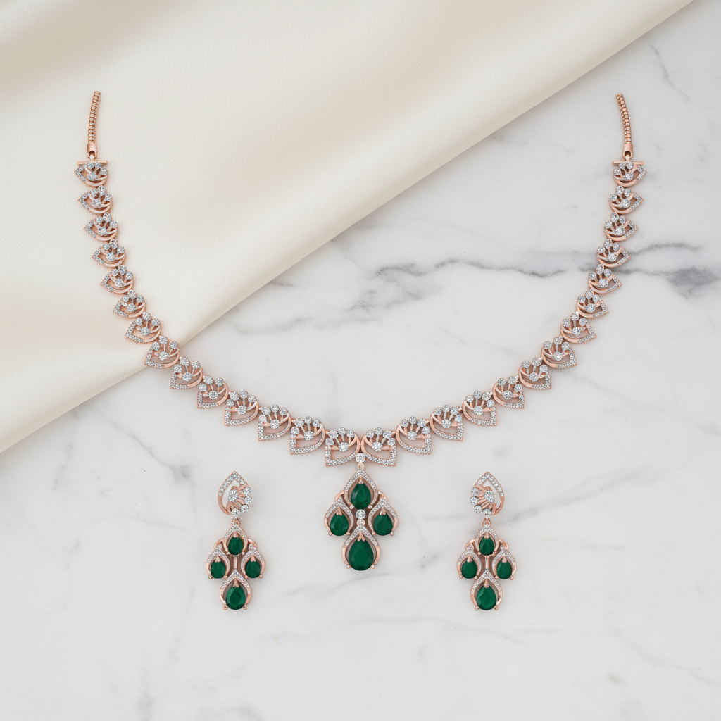 Velvet Diamond Dazzle Necklace Set