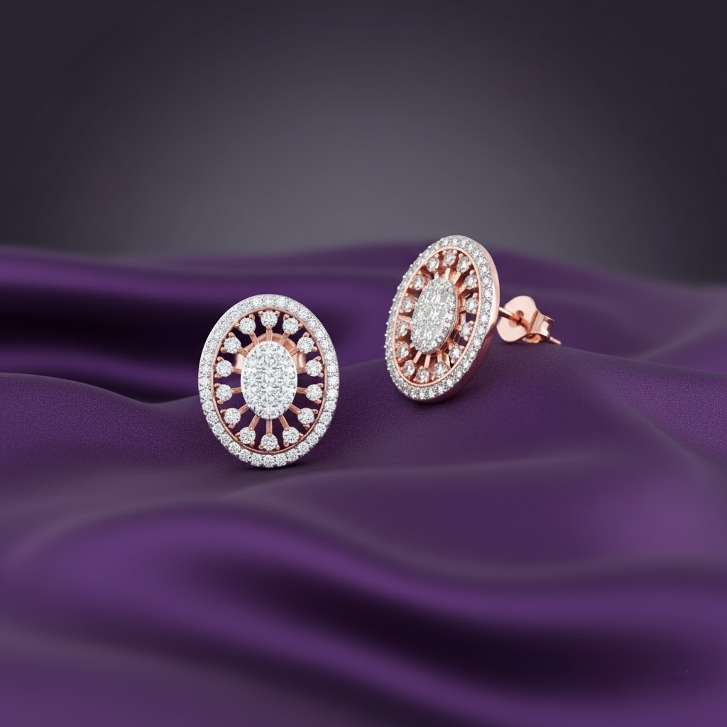 Premium Cut Diamond Stud Earrings