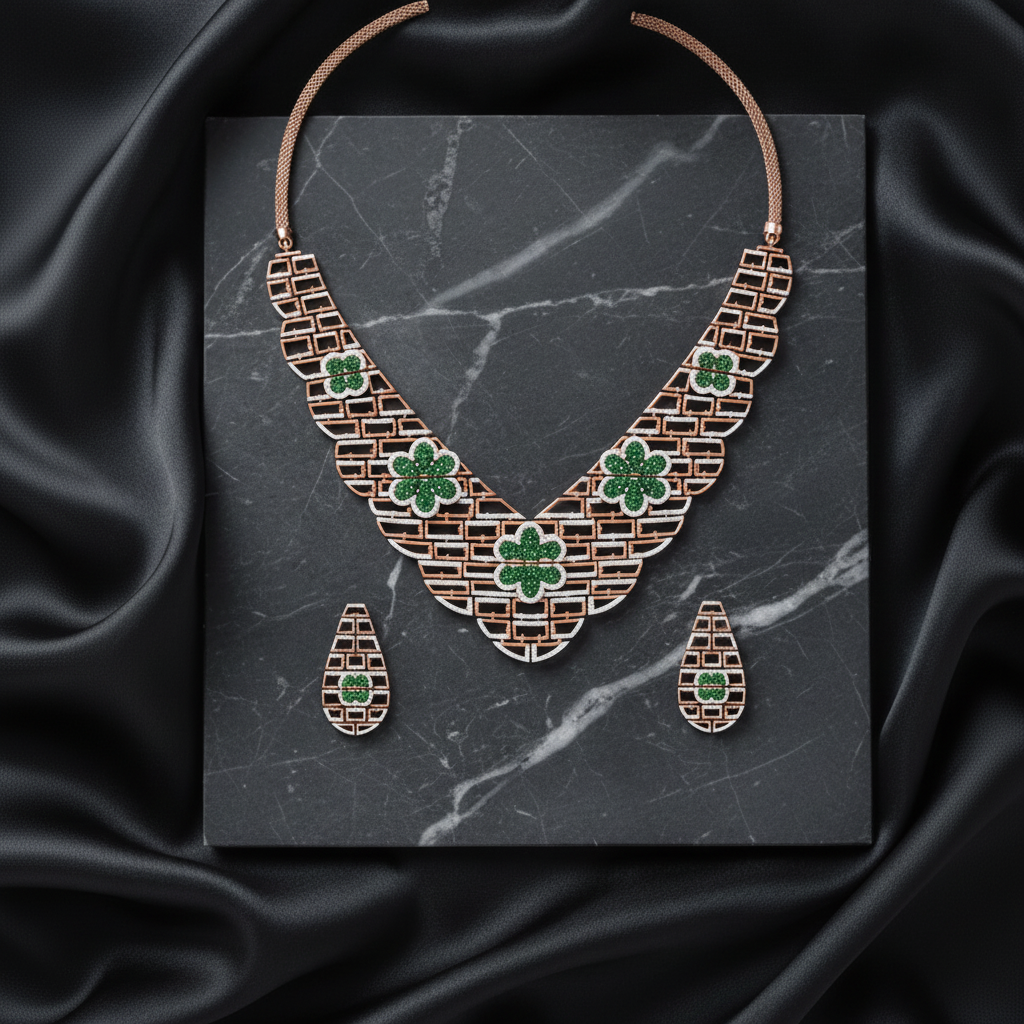 Radiant Glow Diamond Elegance Necklace Set