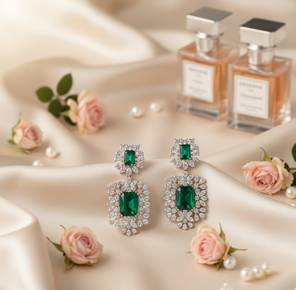 Halo Grace Diamond Dangler Earrings