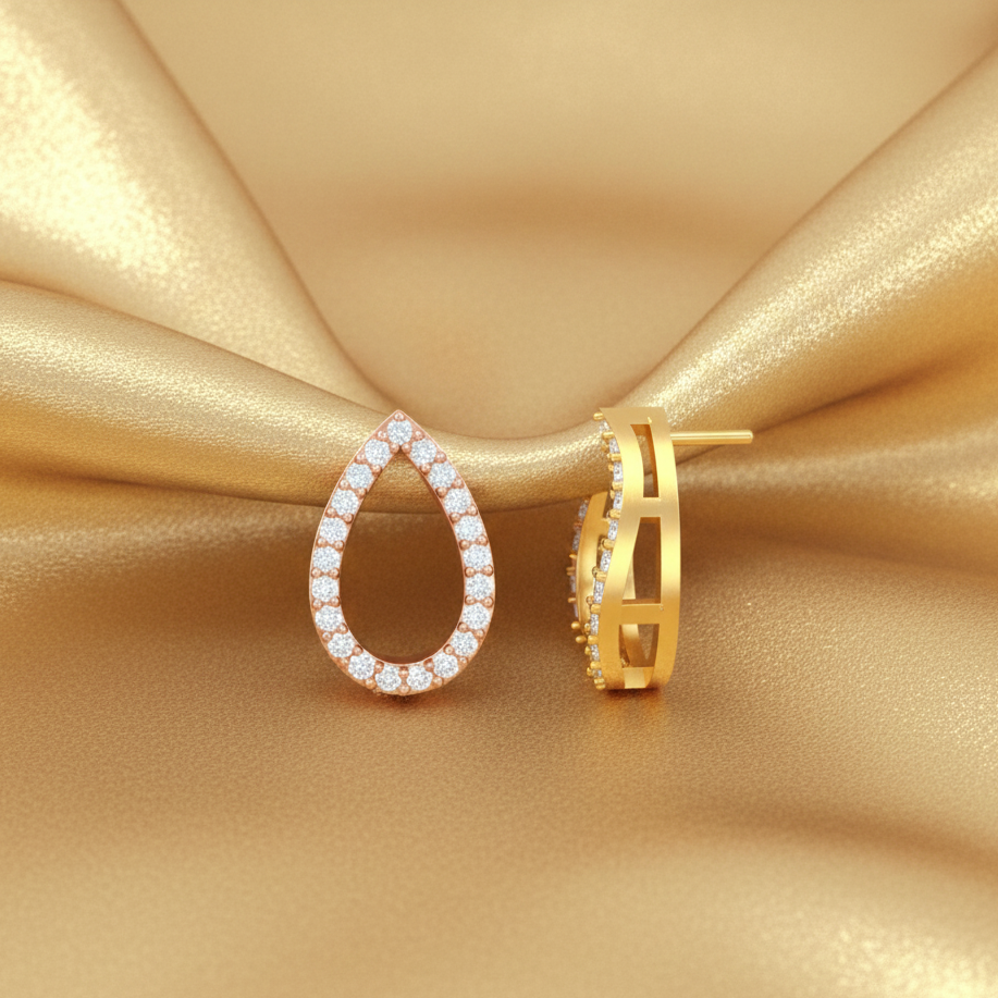 Radiant Elegance Diamond Stud Earrings