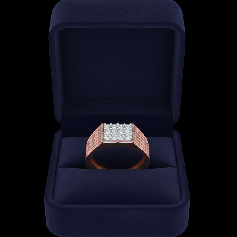 Noble Crest Diamond Gents Ring
