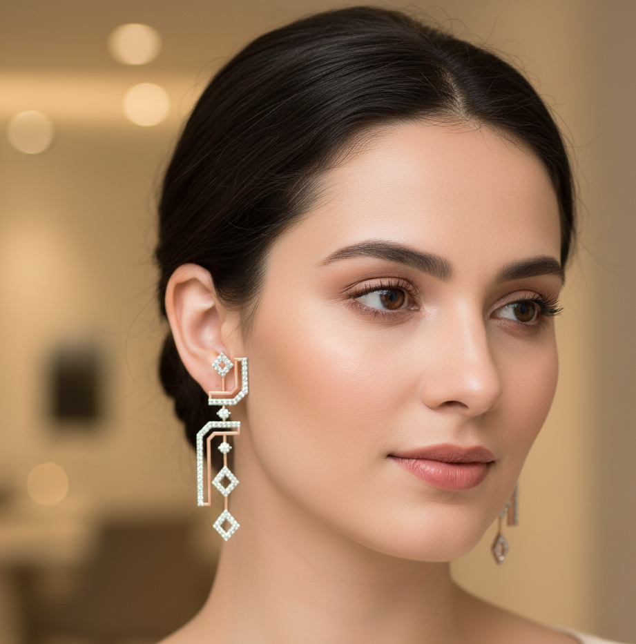 Elara Luxe Diamond Earrings - 3