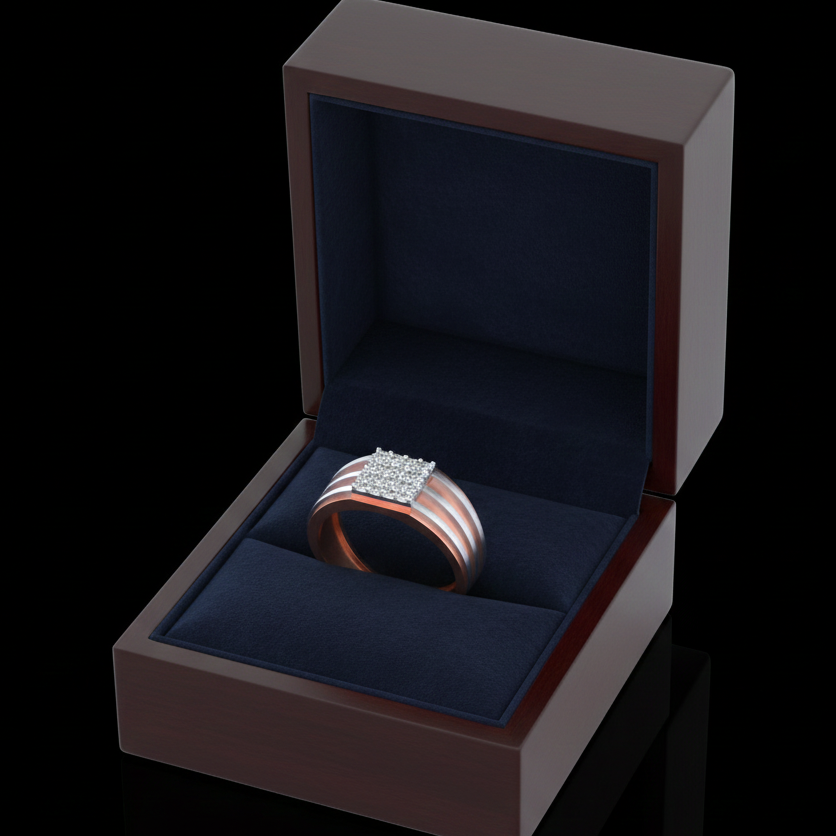Elite Royal Command Diamond Gents Ring - 3