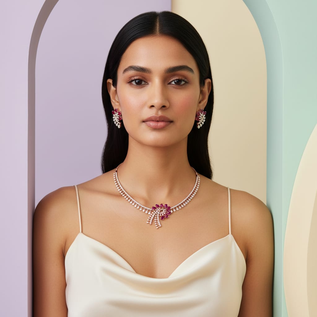 Divine Diamond Luxe Necklace Set - 4