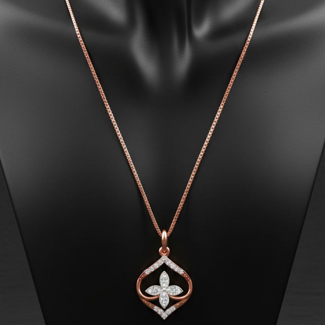 Luxe Spark Drop Diamond Pendant