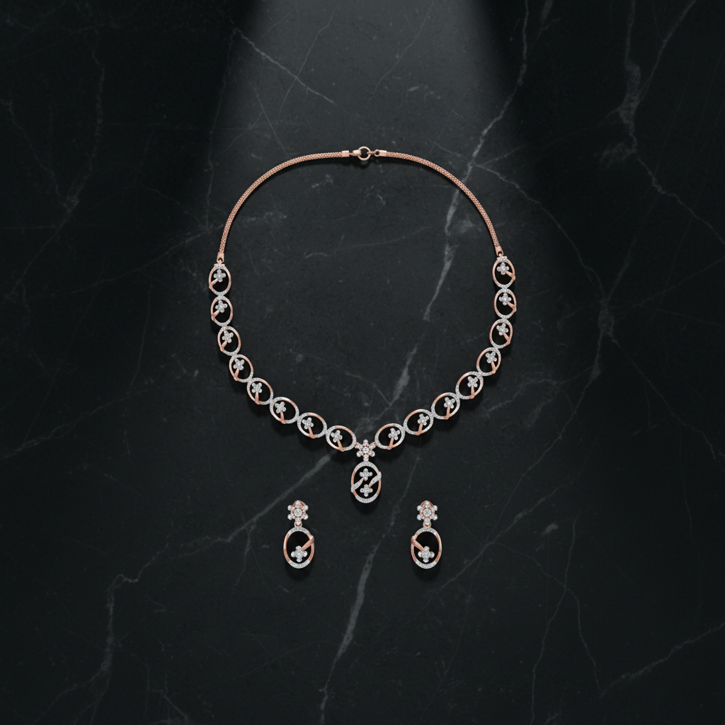 Sunrise Diamond Elegance Necklace Set