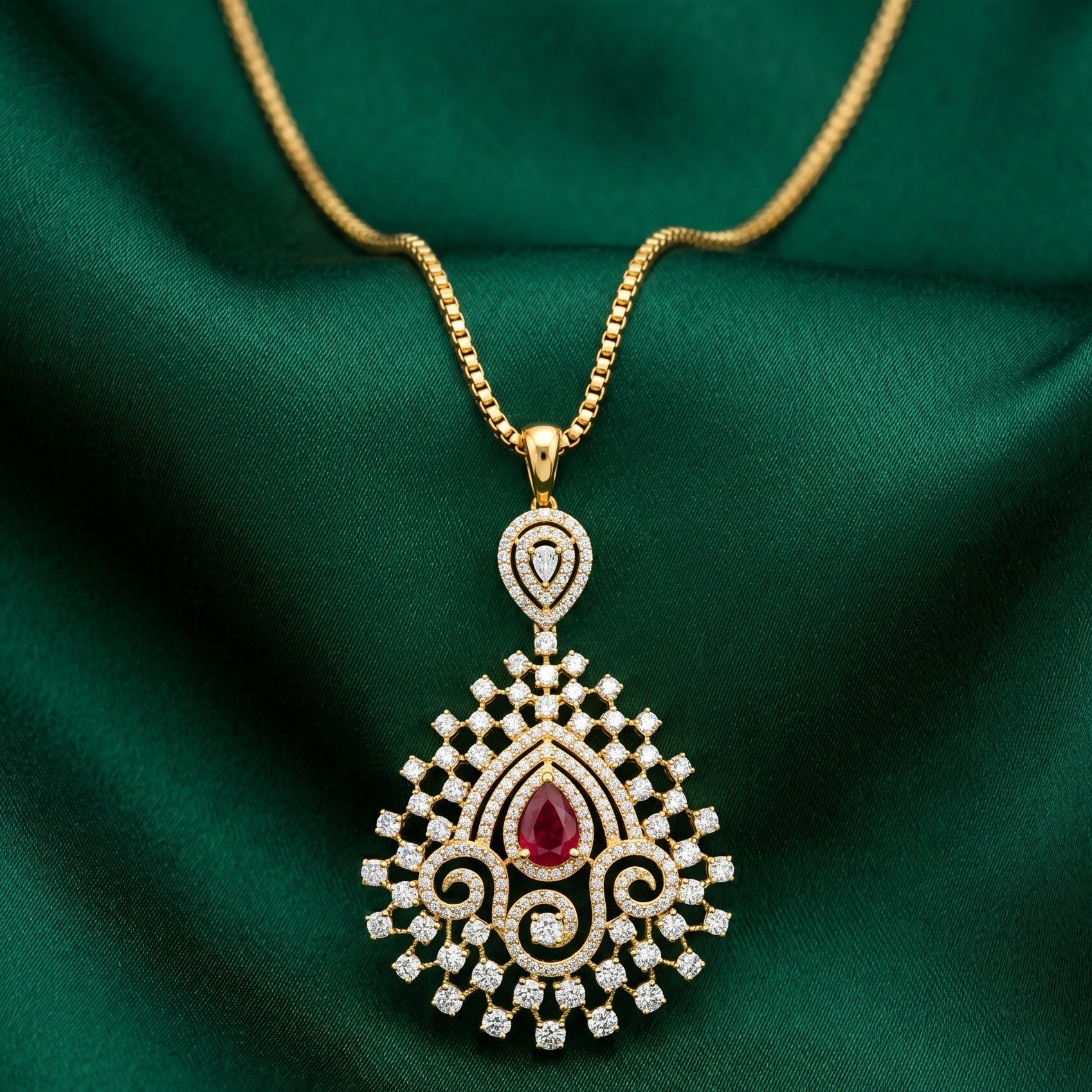 Diamond Crystal Symphony Pendant - 3