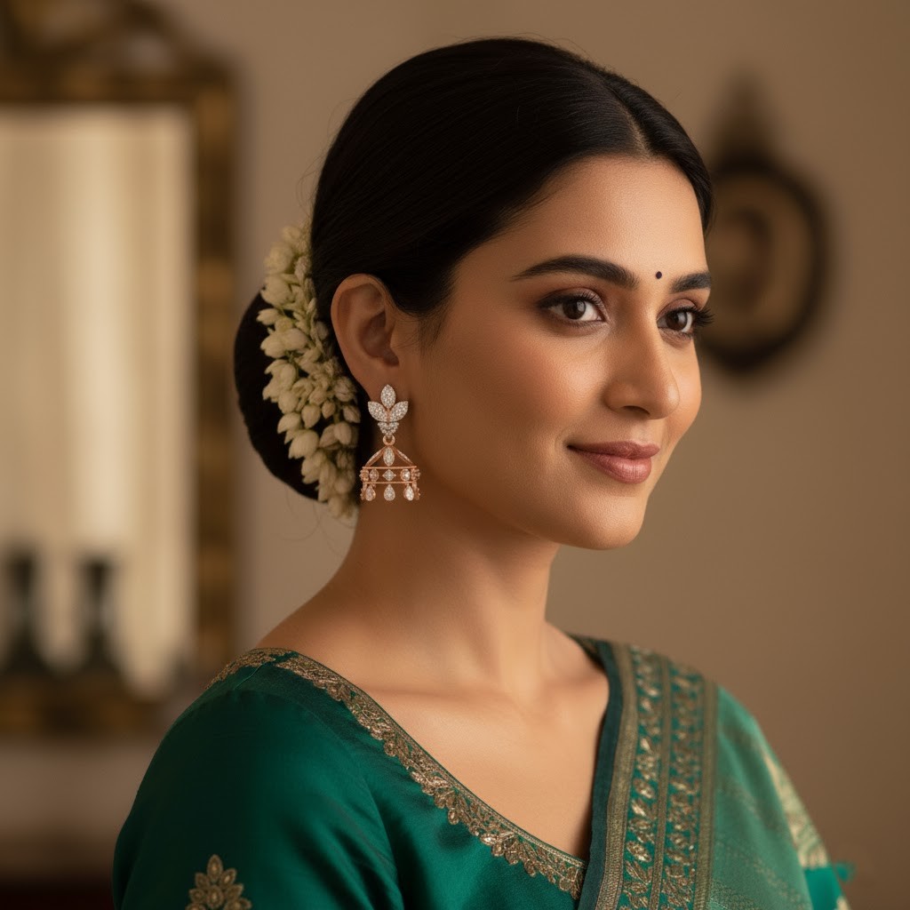 Luxury Radiant Diamond Jhumkis - 3