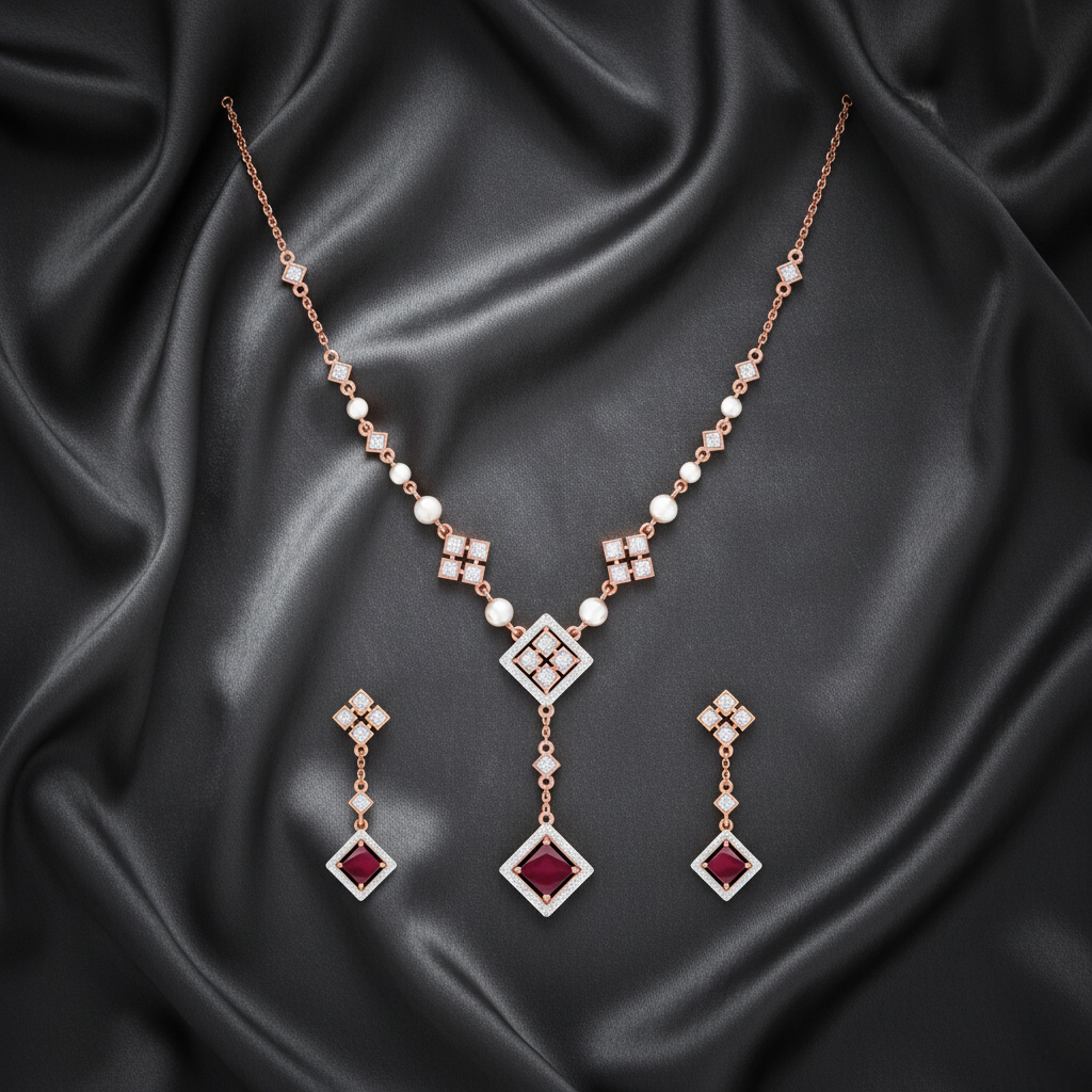 Timeless Diamond Dazzle Necklace Set