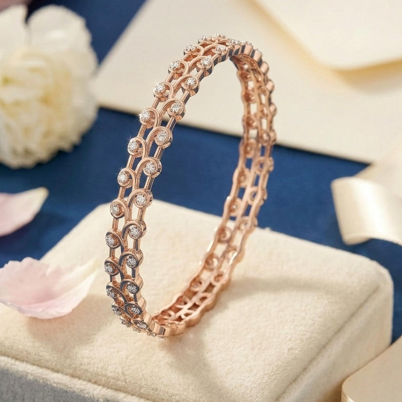 White Gold Diamond Bangles