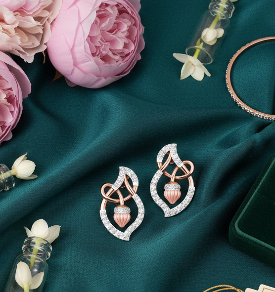 Celeste Diamond Stud Earrings