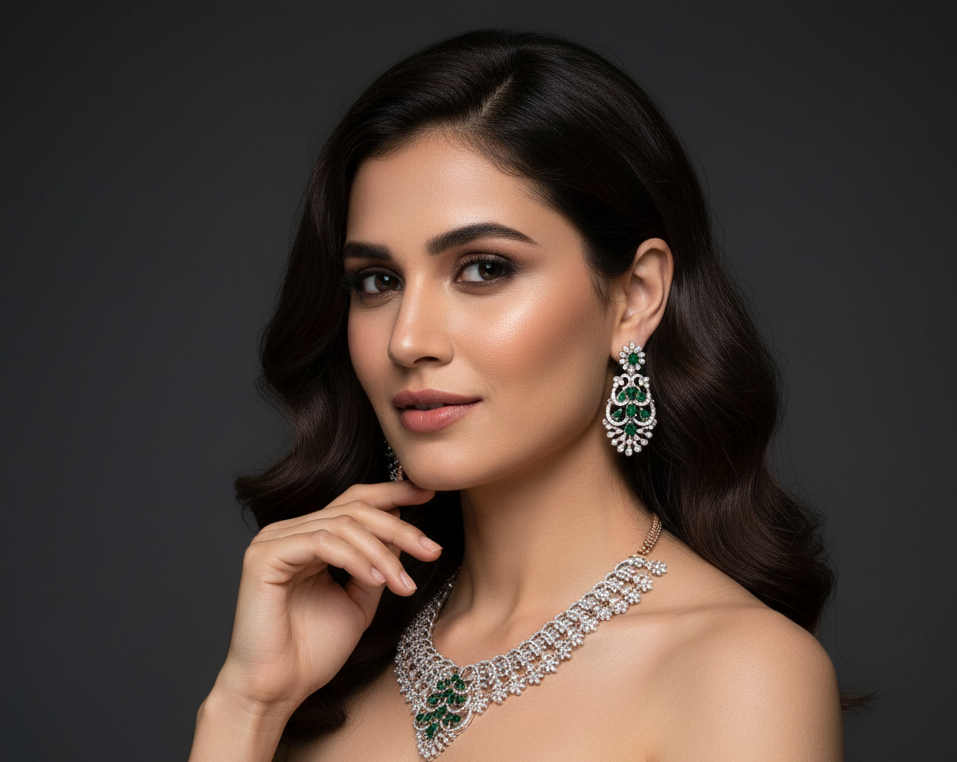 Couture Glow Diamond Necklace for Bride Style