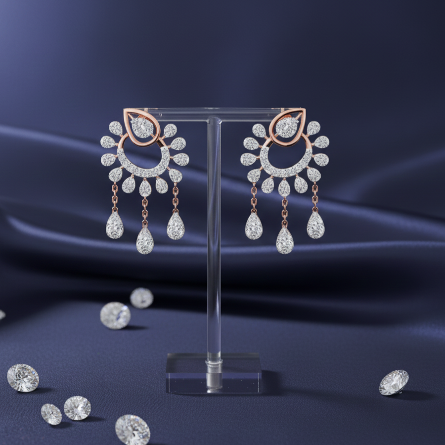 Nocturne Shine Diamond Dangler Earrings