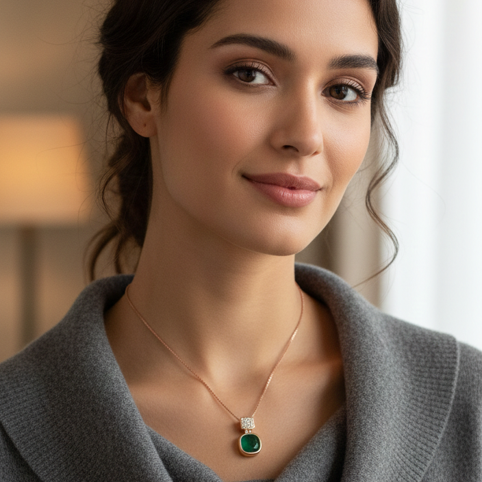 Elegant Frame Diamond Pendant
