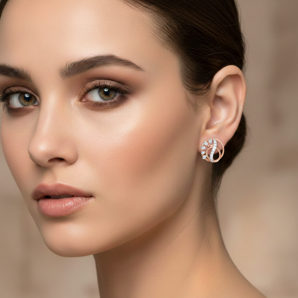 Diamond Whisper Stud Earrings