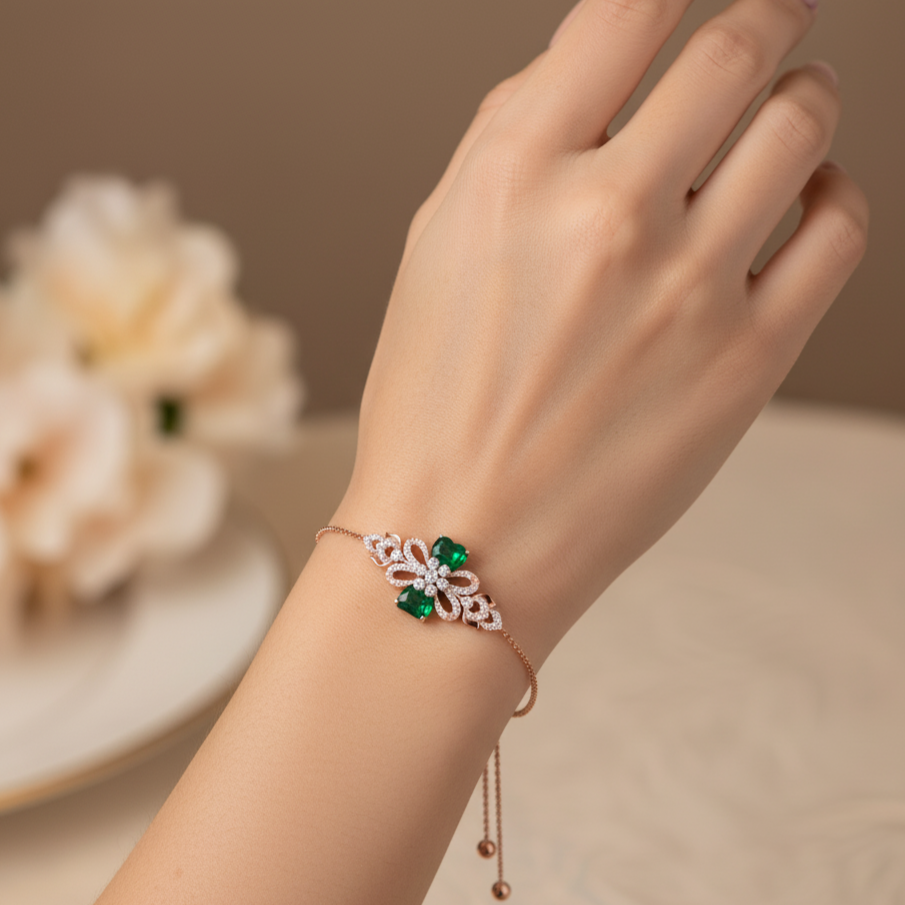 Radiant Drift Diamond Chain Bracelet