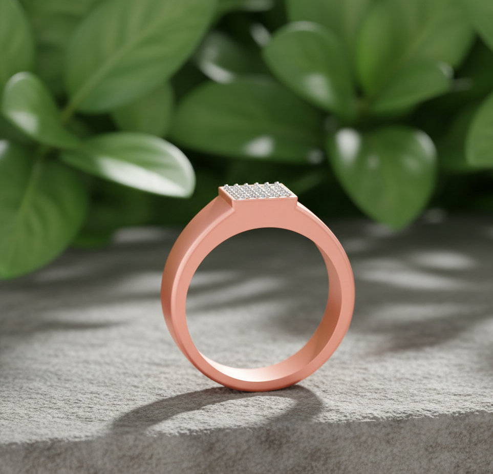 Apex Modern Signet Diamond Ring - 3