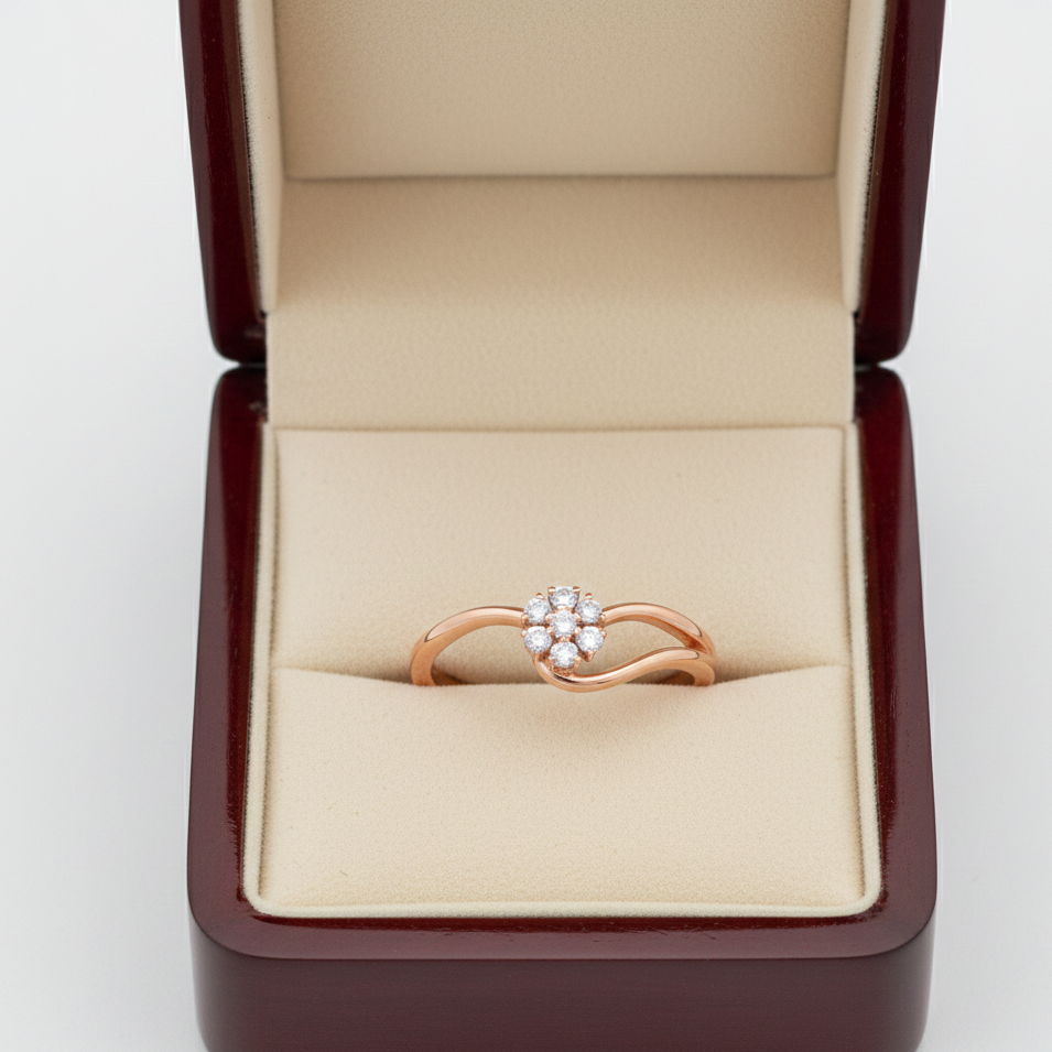 Diamond Moon Bloom Ring