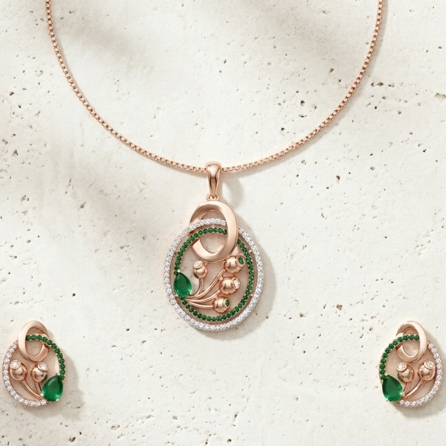 Royal Essence Diamond Pendant Set